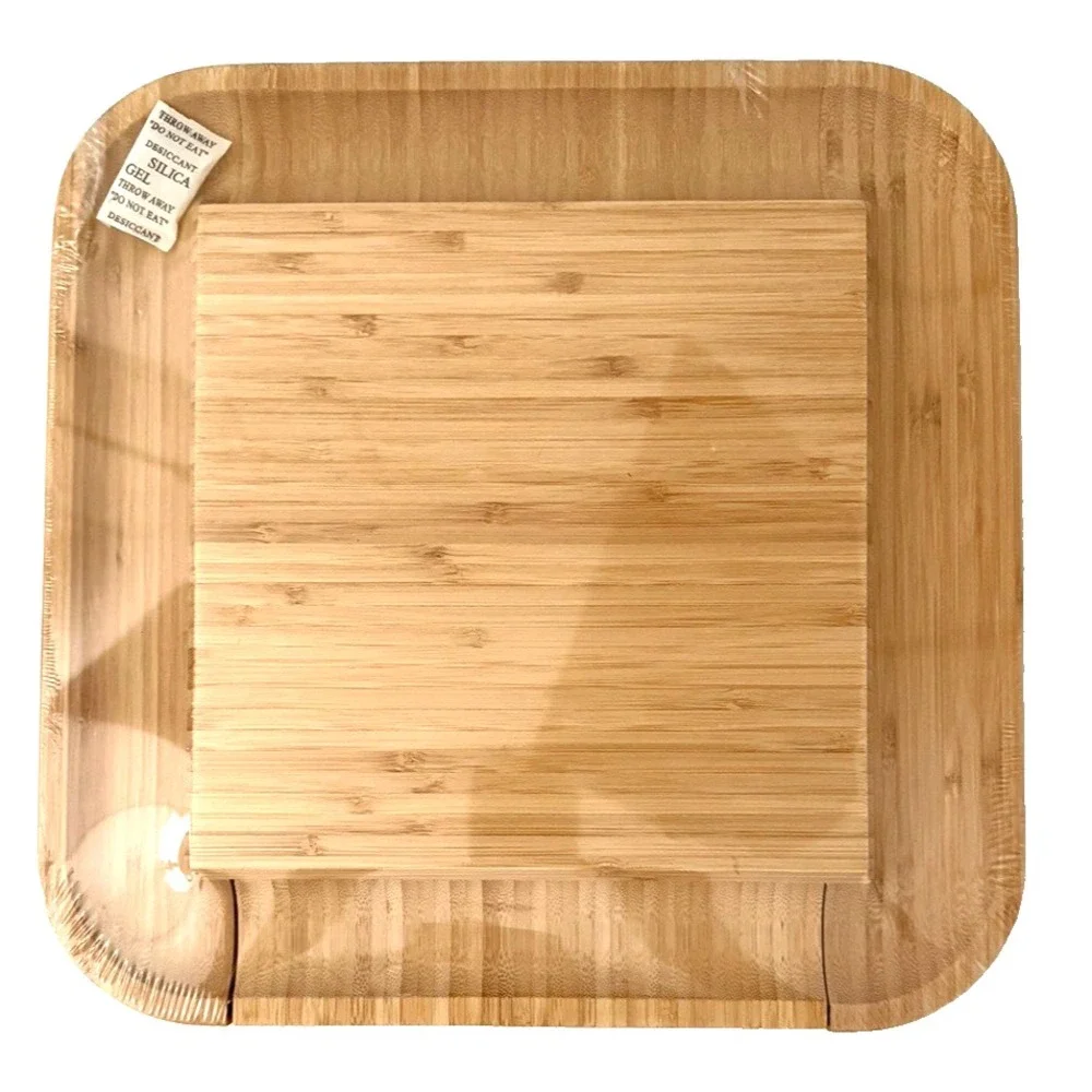 Bamboo Charcuterie Board w/Hidden Drawer with 7 Accessories by Bambusi NEW
